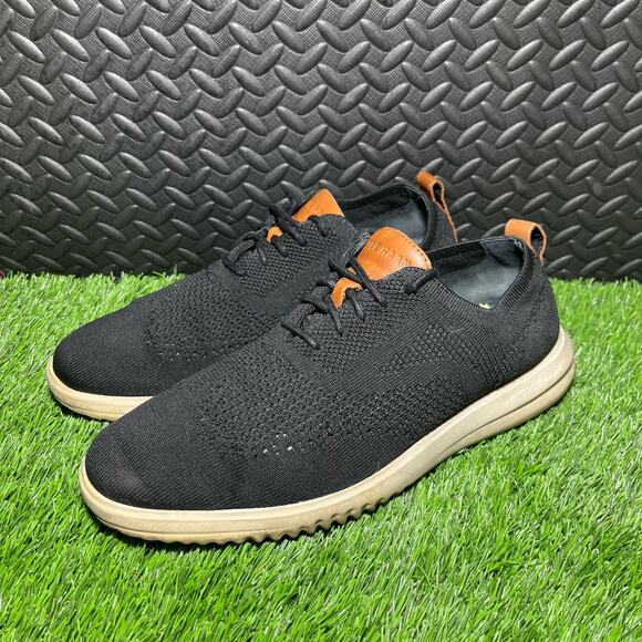 Cole Haan Grand Stitchlite Black wing Tip Oxford Lightweight Shoes Mens Size 9.5 - Picture 3 of 7